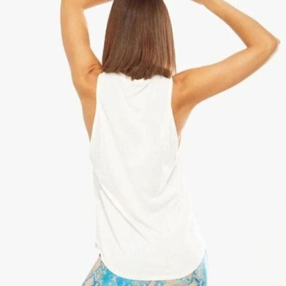 ‎KORAL Adriana Cupro Logo Tank Top in Ivory White - Picture 3 of 14